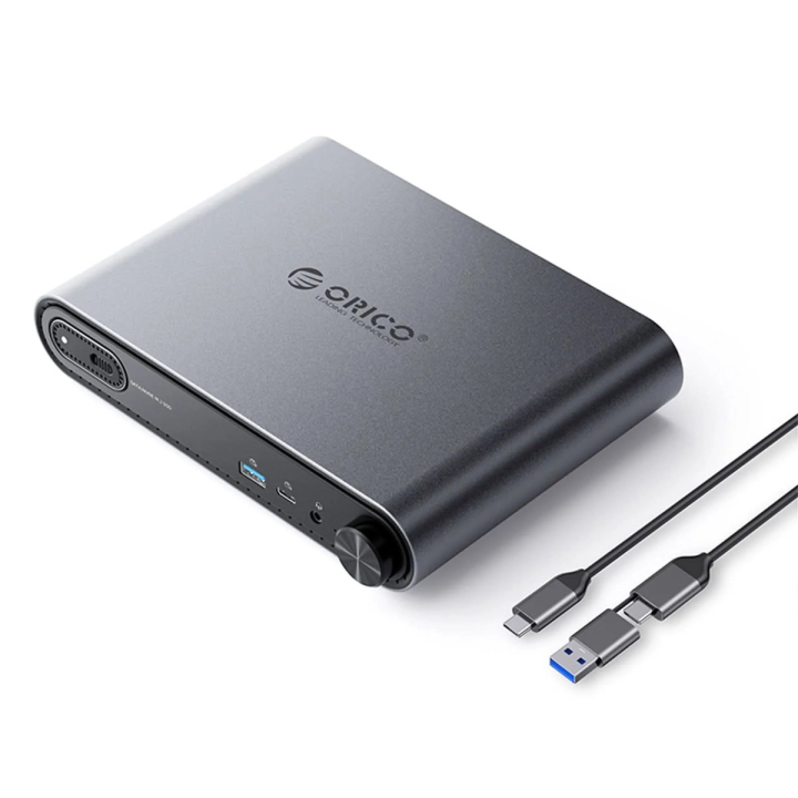 Orico Stacja dokująca USB-C z obudową M.2 NVMe/SATA, audio 3,5mm, RJ45, HDMI 4K@60Hz, PD 100W
