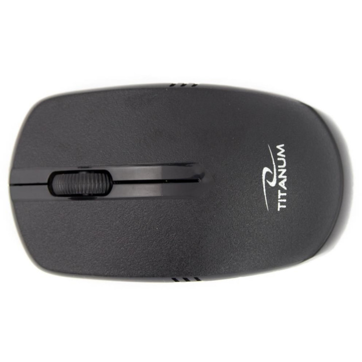 Zestaw klawiatura + mysz TITANUM MEMPHIS TK108 (USB; (US); kolor czarny; optyczna; 1000 DPI)