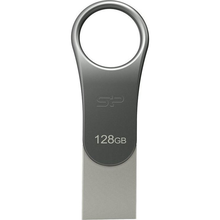 Pendrive Silicon Power Mobile C80 128GB Dual USB 3.1/Type-C Silver (SP128GBUC3C80V1S)