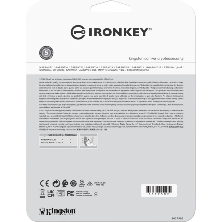 Kingston IronKey Locker+ 50 64GB USB 3.0