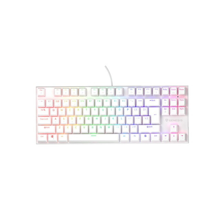 Genesis Thor 303 TKL RGB biała Outemu Peach Silent