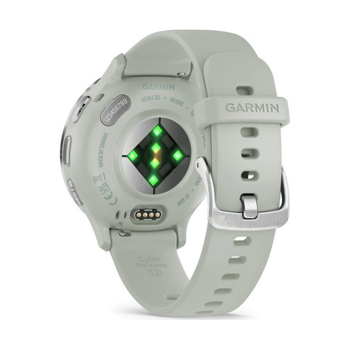 Garmin Venu 3S z czujnikiem tętna HRM Elevate Ox (srebrna ramka / szałwiowoszara koperta / szałwiowoszary pasek)