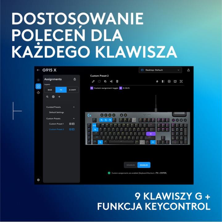 Logitech G915 X Tactile Przewodowa