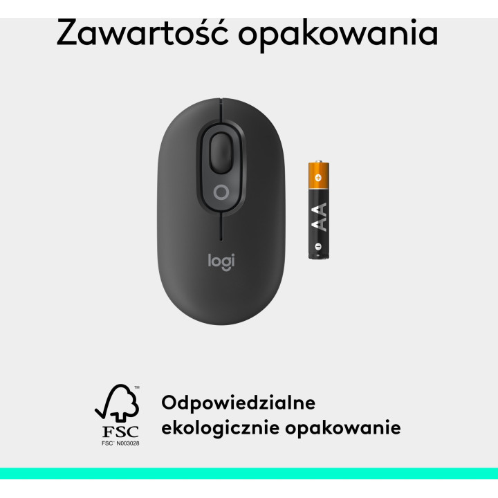 Logitech POP ICON Mouse Grafitowa
