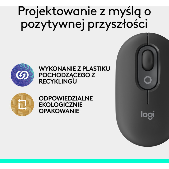 Logitech POP ICON Mouse Grafitowa