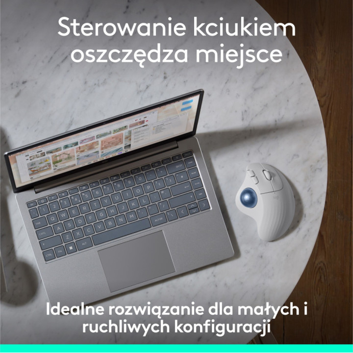 Logitech M575S Biały