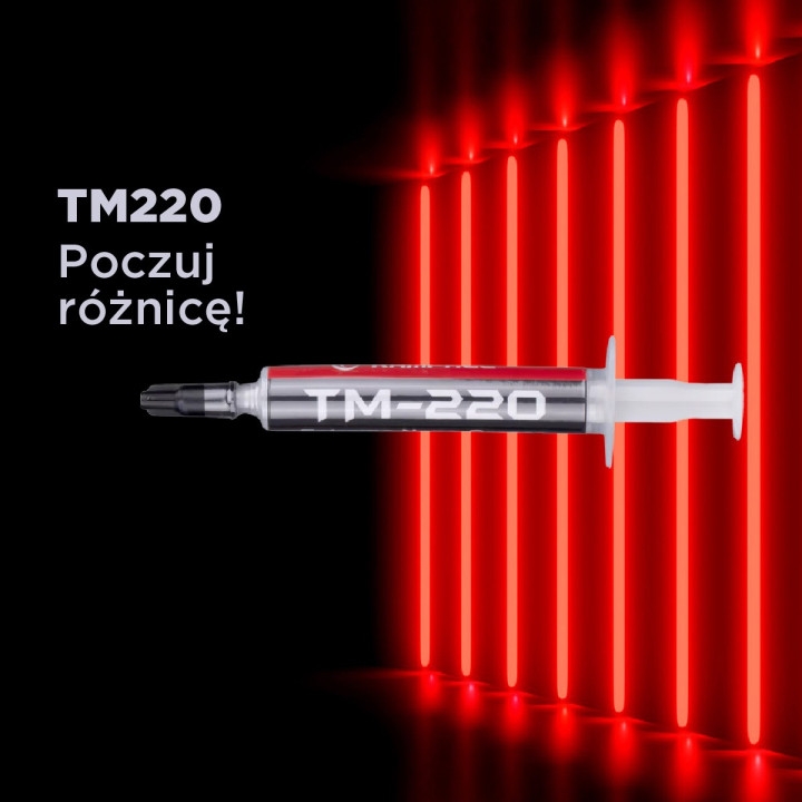 Rampage TM-220 Pasta termoprzewodząca 2g do procesora 11w/m.K, szpatułka + IPA