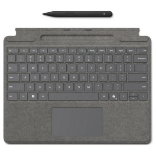 Microsoft Surface Pro8/9 TC Zestaw klawiatura + rysik | przycisk Copilot | układ angielski międzynarodowy | platynowy