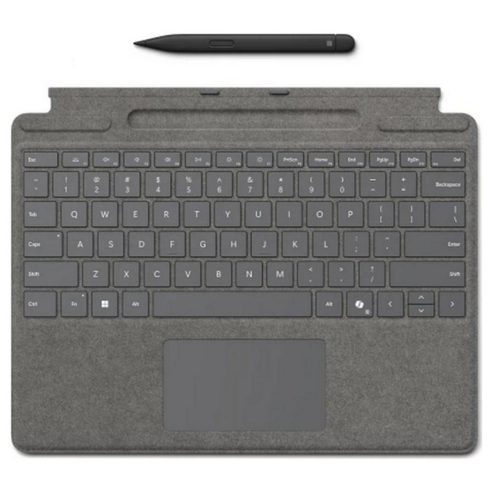 Microsoft Surface Pro8/9 TC Zestaw klawiatura + rysik | przycisk Copilot | układ angielski międzynarodowy | platynowy