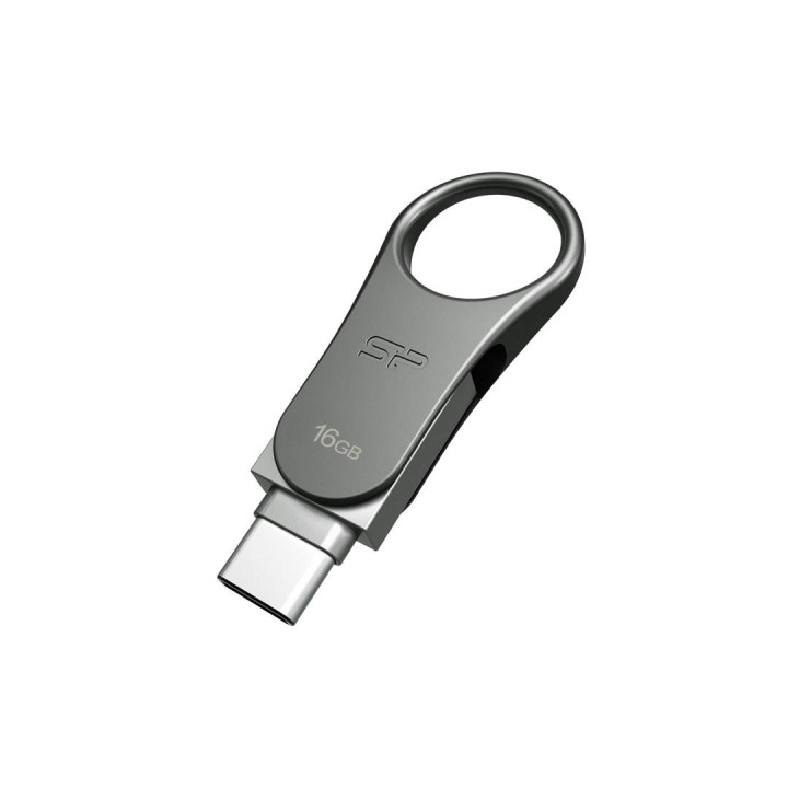 Pendrive Silicon Power Mobile C80 16GB USB 3.1/Type-C Silver
