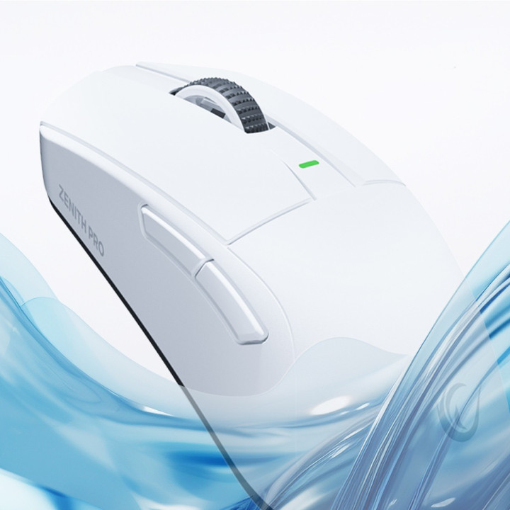 Rampage Zenith Pro mysz bezprzewodowa 26000 DPI biała + odbiornik 4 KHz PAW3395 BT 5.2