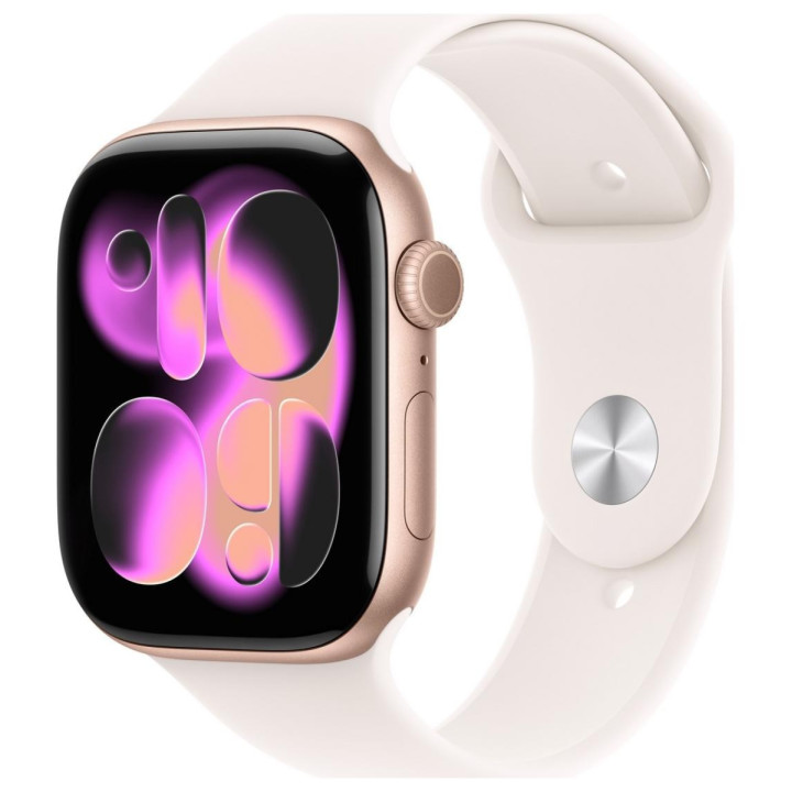 Apple Watch Series 11 GPS 42mm Rose Gold Aluminium Case | Light Blush Sport Band - M/L