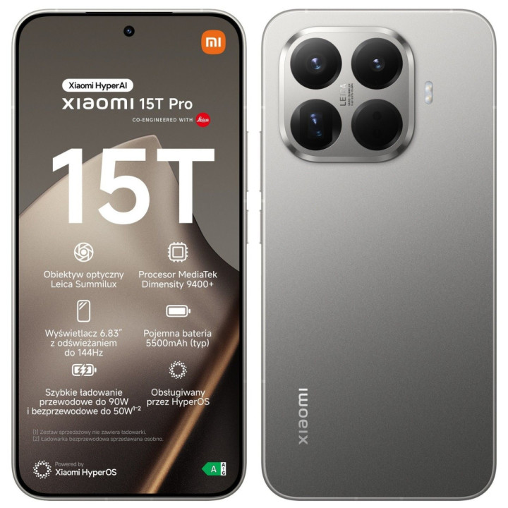 Smartfon Xiaomi 15T Pro 12/512GB Gray