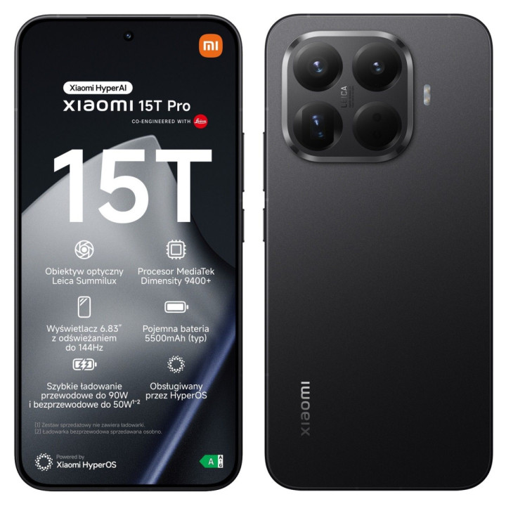 Smartfon Xiaomi 15T Pro 12/1024GB Black
