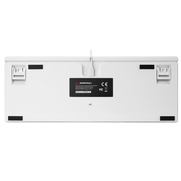 Rampage Klawiatura mechaniczna TKL GHOST Huano Red Switch biała