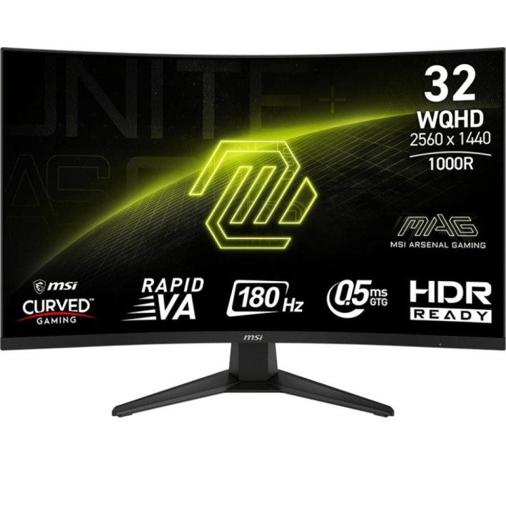 MSI MAG 325CQF - 31.5'' | Rapid VA Curve 1000R | QHD | 0.5ms | 180Hz