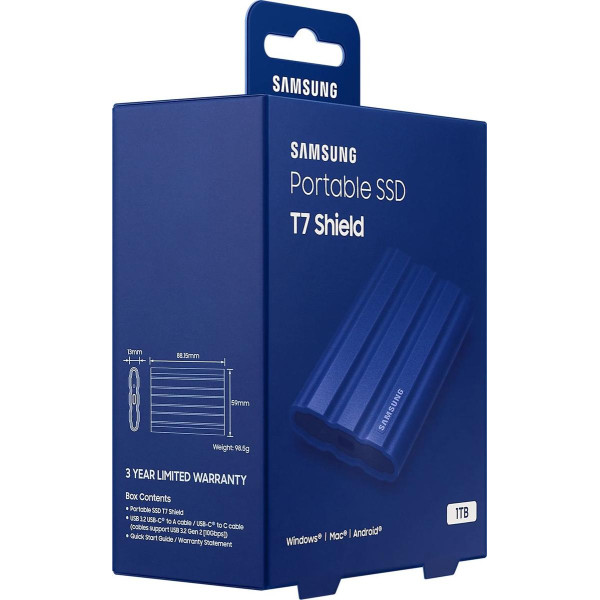 SAMSUNG SSD T7 Shield Blue 1TB MU-PE1T0R/EU