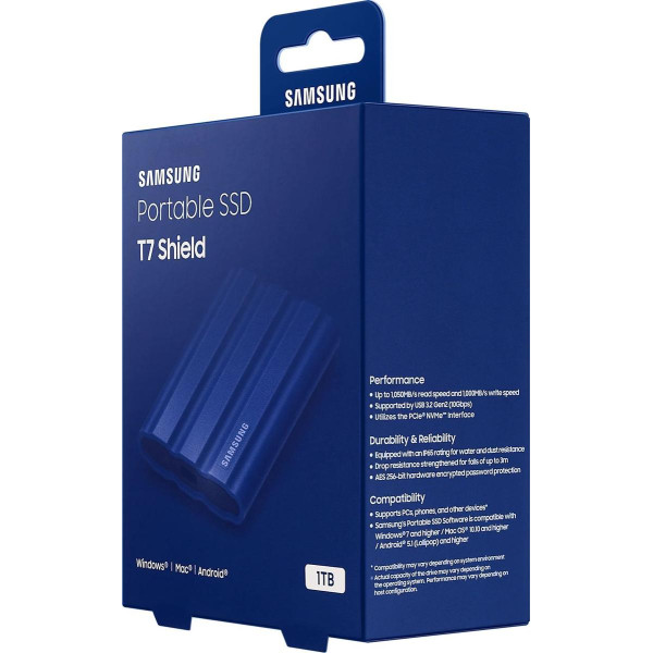 SAMSUNG SSD T7 Shield Blue 1TB MU-PE1T0R/EU