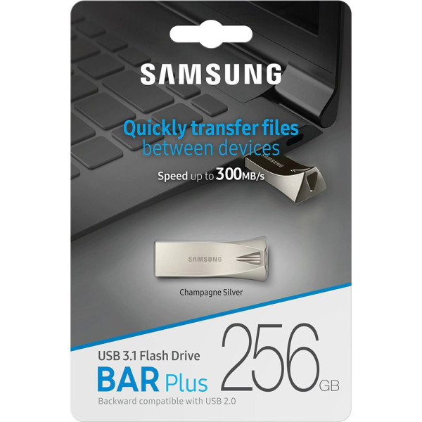 Samsung 256GB BAR Plus Champaign Silver USB 3.1