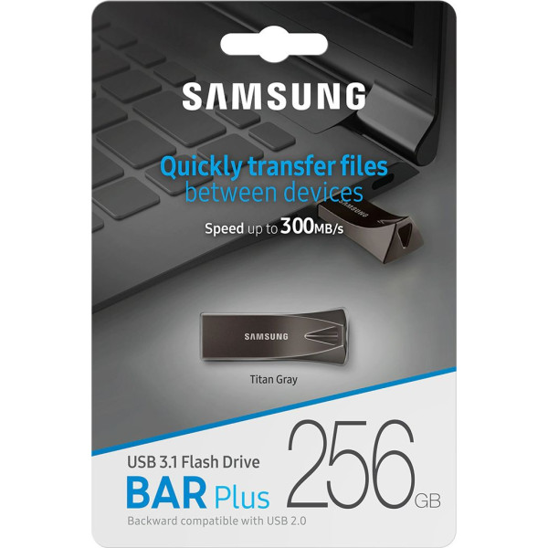 Samsung 256GB BAR Plus Titan Gray USB 3.1