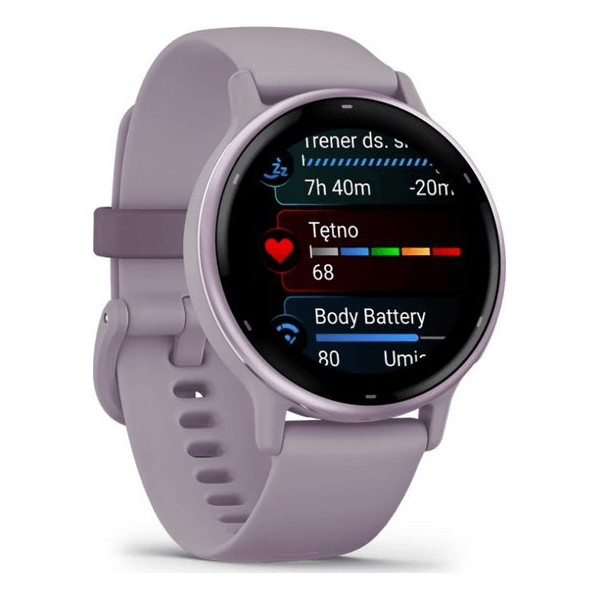 Garmin vivoactive 5 z czujnikiem tętna HRV Elevate Ox (orchideowa ramka / orchideowa koperta / orchideowy pasek)