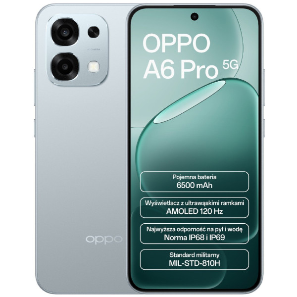 Smartfon Oppo A6 PRO 5G 8/256GB Lunar Titanium