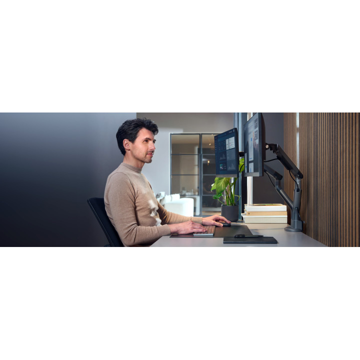 One For All DM7210 Uniwersalny uchwyt do monitora ARM, DESIGN, SMART, DUAL, czarny, 2x 13''-35'' 9kg