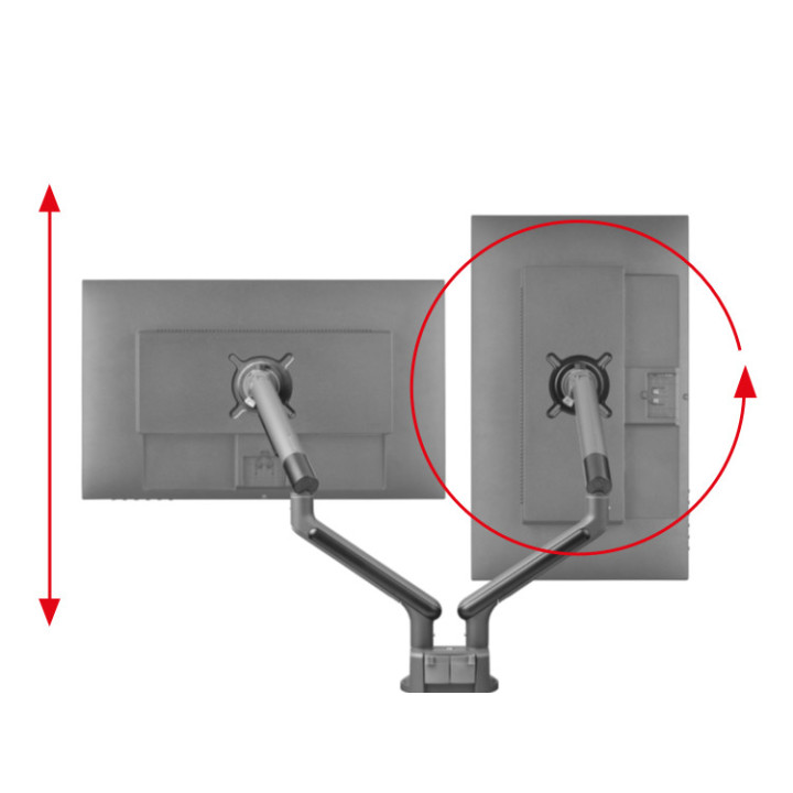 One For All DM7210 Uniwersalny uchwyt do monitora ARM, DESIGN, SMART, DUAL, czarny, 2x 13''-35'' 9kg