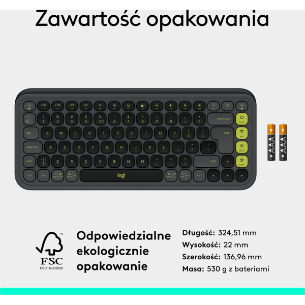 Klawiatura Logitech POP ICON Keys Grafitowy