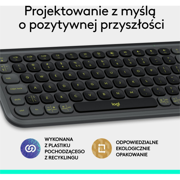 Klawiatura Logitech POP ICON Keys Grafitowy