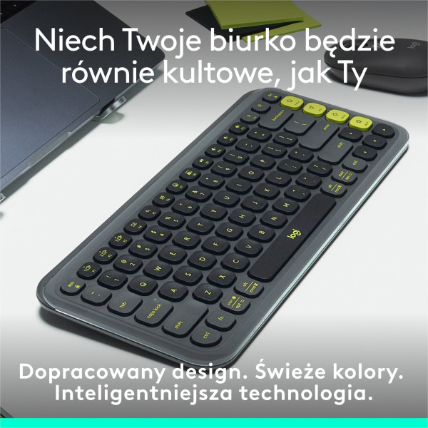 Klawiatura Logitech POP ICON Keys Grafitowy