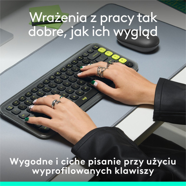 Klawiatura Logitech POP ICON Keys Grafitowy