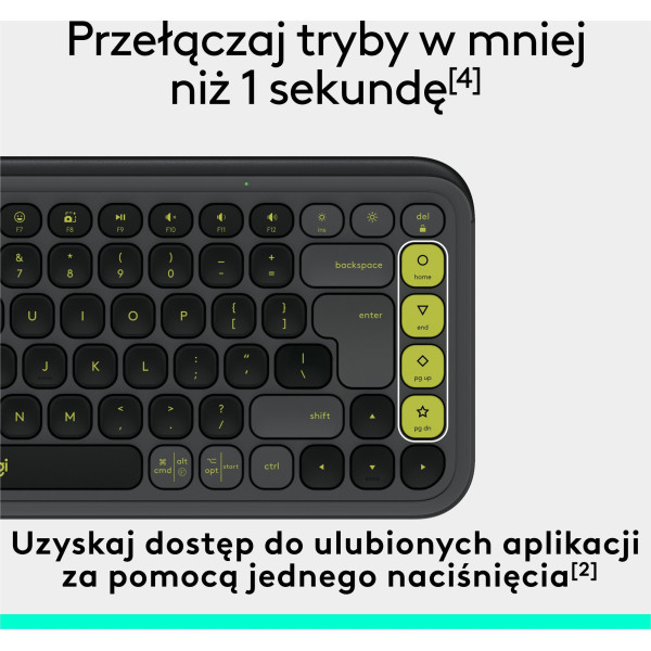 Klawiatura Logitech POP ICON Keys Grafitowy