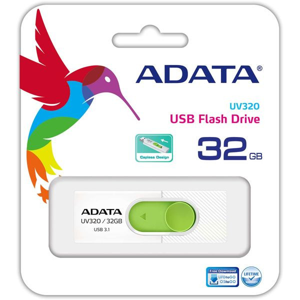 Pendrive ADATA UV320 AUV320-32G-RWHGN (32GB; USB 3.1; kolor biały)
