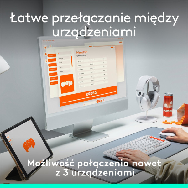 Klawiatura Logitech POP ICON Keys Grafitowy