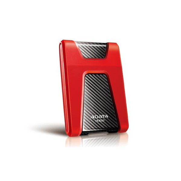 Dysk zewnętrzny ADATA DashDrive Durable HD650 AHD650-1TU3-CRD (1 TB; 2.5 ; USB 3.0; 5400 obr/min; kolor czerwony)