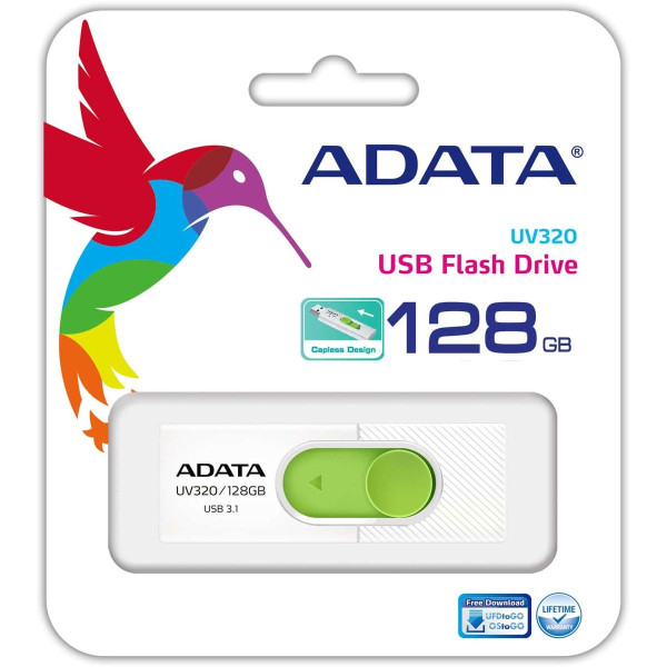 Pendrive ADATA UV320 AUV320-128G-RWHGN (128GB; USB 3.0; kolor biały)