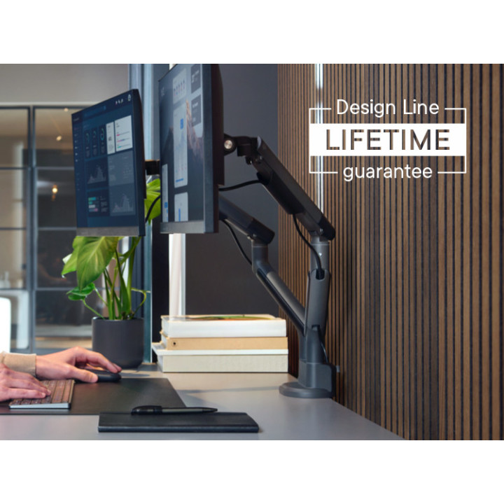 One For All DM7210 Uniwersalny uchwyt do monitora ARM, DESIGN, SMART, DUAL, czarny, 2x 13''-35'' 9kg