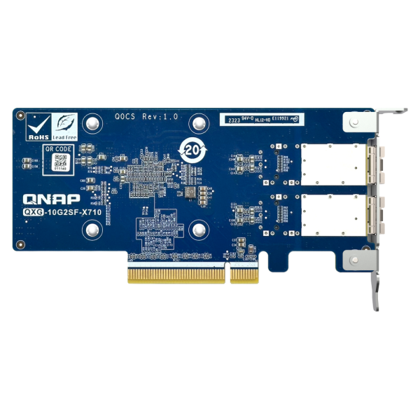 QNAP QXG-10G2SF-X710 | 2-portowa karta rozszerzeń 10GbE SFP+ dla QNAP/PC