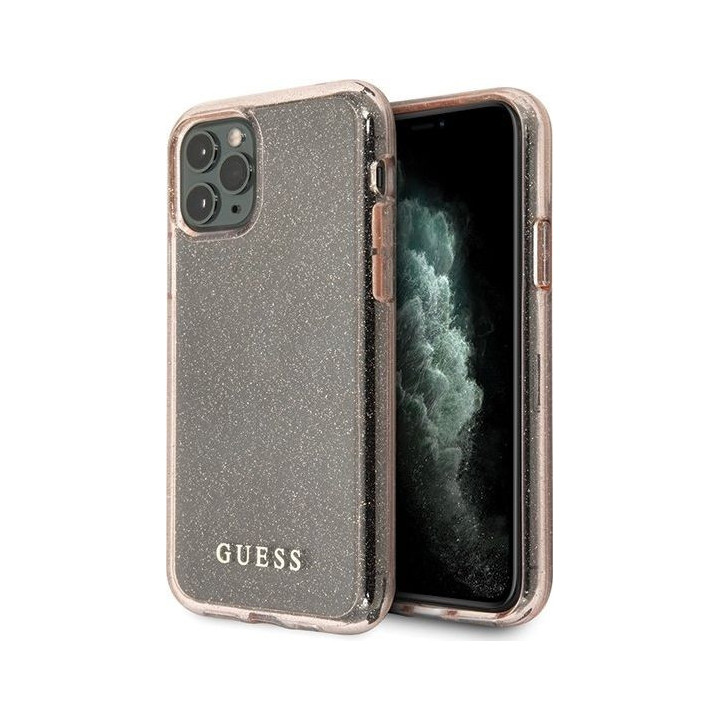 Guess Glitter Case iPhone 11 Pro pink (GUHCN58PCGLPI)