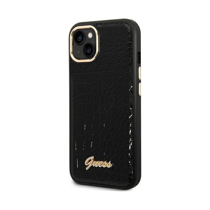 Guess Croco Collection do iPhone 14 Plus (czarny)