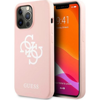 Guess Silicone 4G Big Logo do iPhone 13 Pro (różowy)