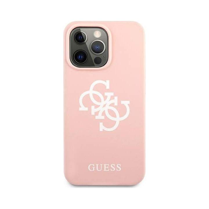 Guess Silicone 4G Big Logo do iPhone 13 Pro (różowy)