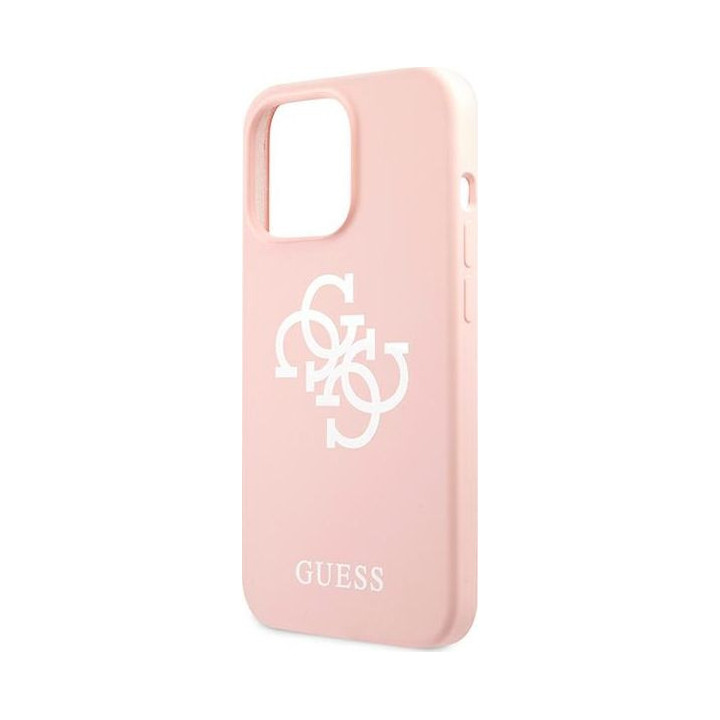 Guess Silicone 4G Big Logo do iPhone 13 Pro (różowy)