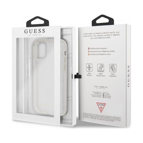 Guess Glitter Case iPhone 11 Pro Max silver