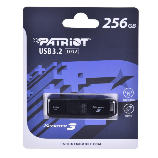 Patriot Xporter 3 256GB Type A USB 3.2 chowany czarny