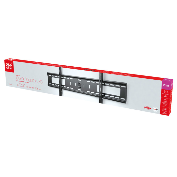 Uchwyt ścienny płaski One For All WM4910 dla TV 42"-120" VESA max 900x600 do 75kg min odl. od ściany 30 mm