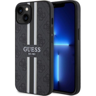 Guess 4G Printed Stripes MagSafe - Etui iPhone 14 Plus (Czarny)