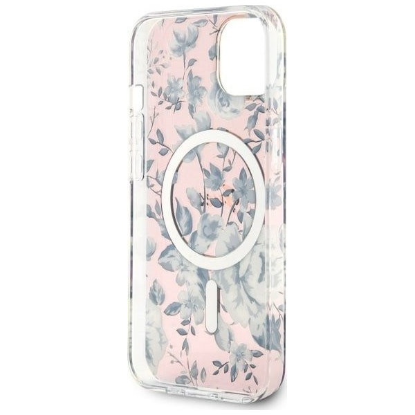 Guess Flower MagSafe - Etui iPhone 14 Plus (Różowy)
