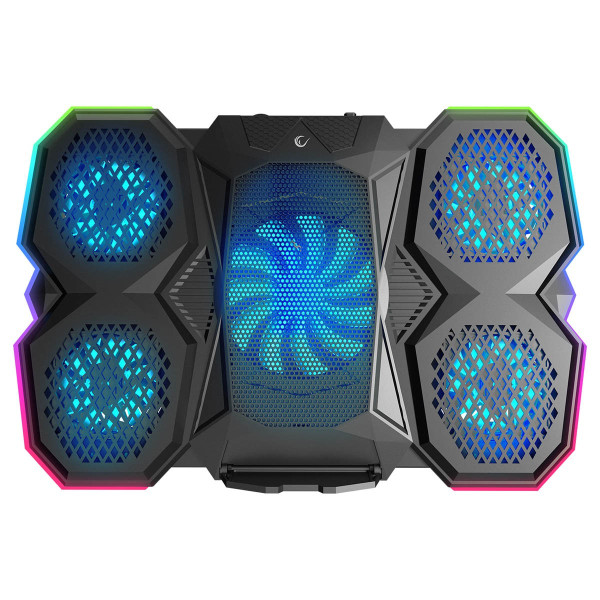 Rampage AD-RC14 X-RANGER Podstawka chłodząca pod laptop 9-17'' RGB regulowana cicha